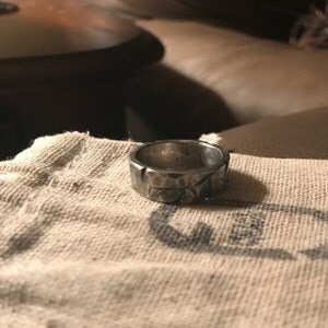 His and Hers Matching Wedding Band Set / Brushed Hammered