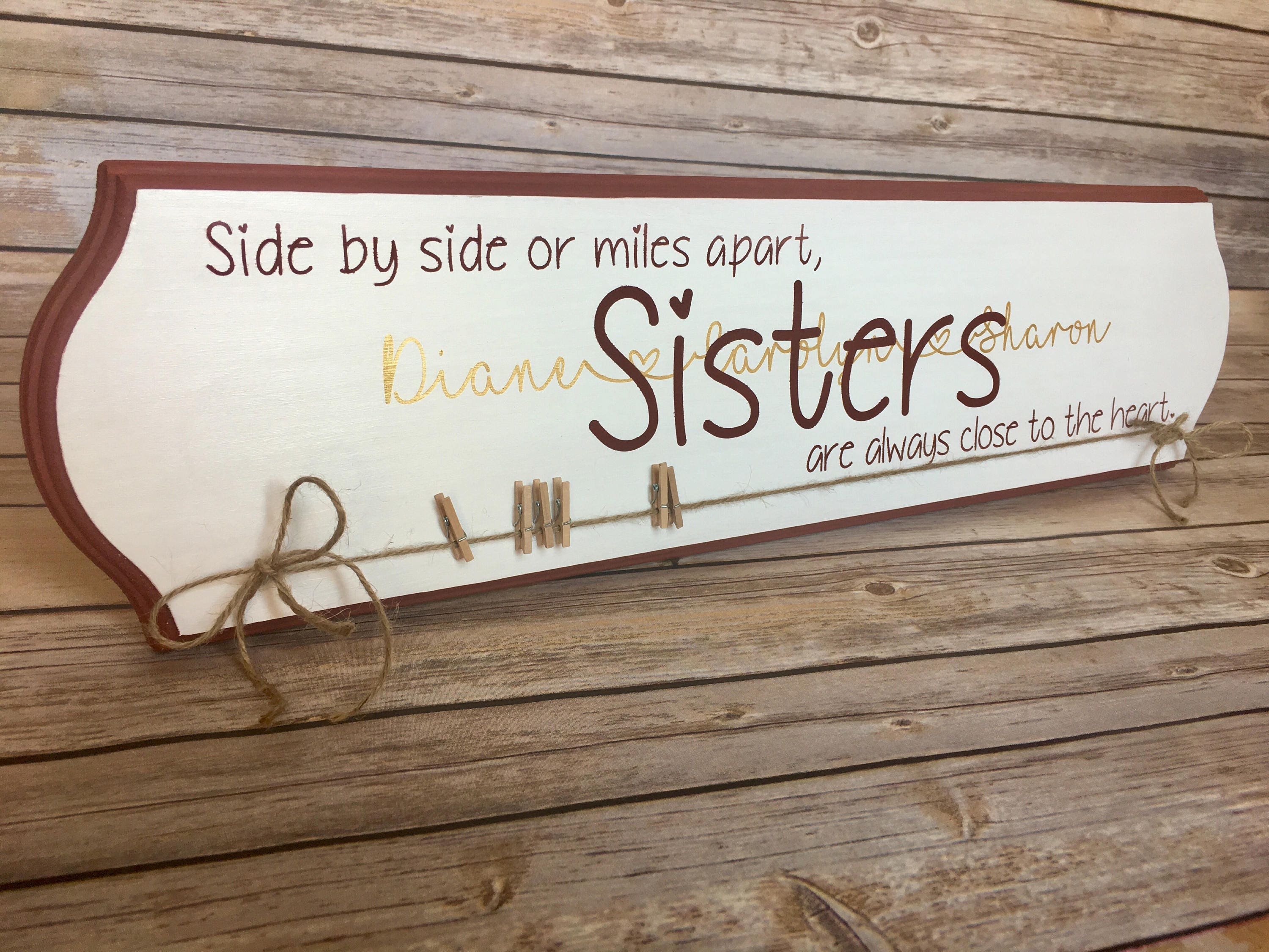 Handpainted Sisters sign Large