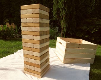 Giant jenga, large jenga, wedding jenga, lawn jenga, lawn game, yard jenga, yard game, jumbo jenga, graduation game, wedding game wooden toy