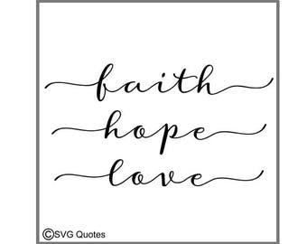 Download Faith hope love svg | Etsy