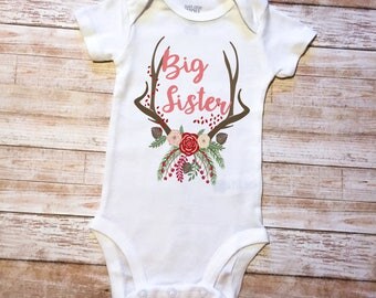 big sister onesie, big sis onesie, big sister, big sister shirt, big sister christmas onesie, big sister flowers, big sister bodysuit, vest