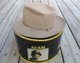 Vintage 1950s men's fedora hat Open Road Stratoliner Adam size 6 7/8