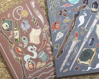 D&D/RPG Mage and Rogue design Campaign Notebook/Journal - 48 lined pages