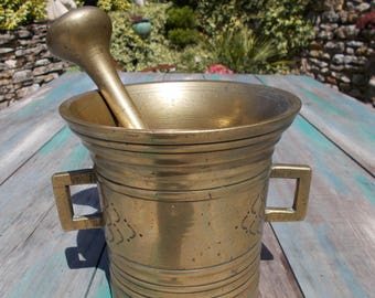 Antique Bronze Mortar and Pestle