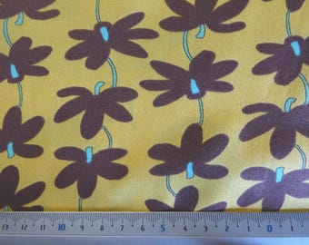 mustard Calipso Vine Stripe TD 46 patchwork fabric