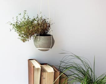 Hanging Planter, Big Concrete Planter, Concrete Hanging Pot, Wall Planter, Planter, Succulent Planter, Gift For Her, Home Decor, Concrete