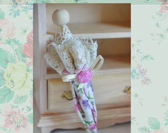 Miniature Parasol, dollhouse parasol, doll accessory umbrella.
