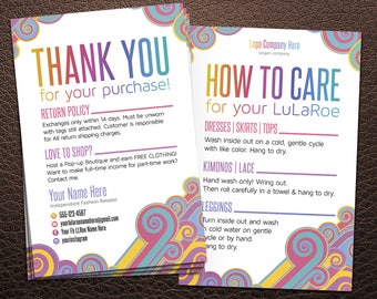 Thank You Card, Care Card, Home Office Approved, Custom card for fashion retailer & consultant, digital, Thank You cards / Care cards THYC5