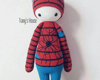 Crochet Lalylala Spiderman - Amigurumi Stuff Plush - MADE TO ORDER