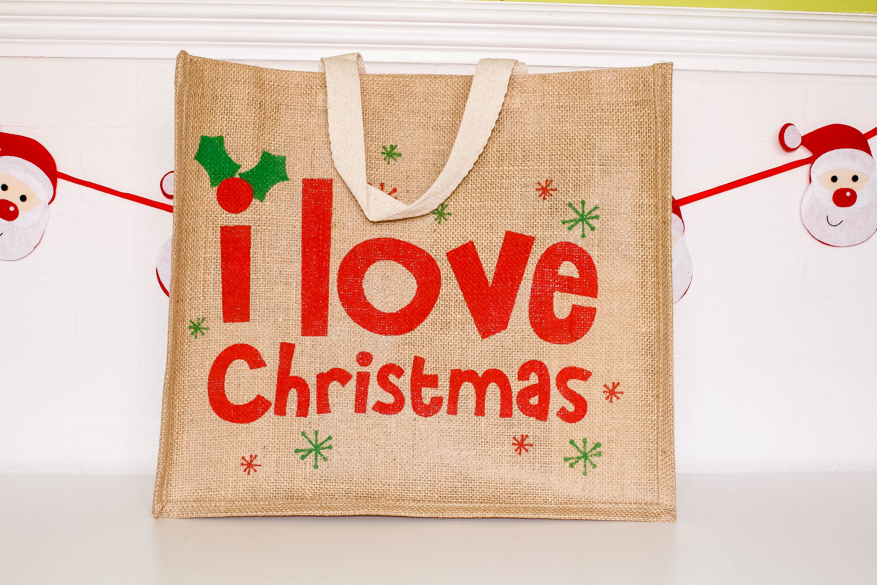 jute christmas bag