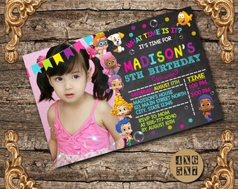 Bubble Guppies Invitation,Bubble Guppies Birthday Invitation,Bubble Guppies Party,Bubble Guppies Invite,Bubble Guppies Birthday