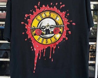 JULY SALE 20% OFF Vintage 1991 Gun n' Roses T Shirt Here Today Gone To Hell Promo Tour Concert sz m good condition