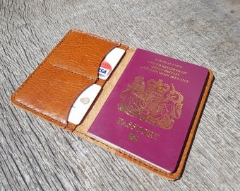Leather Passport Cover - Veg Tan Leather - Passport Holder - Passport Case - Travel Case - Travel Wallet - Passport Wallet - Travel Holder