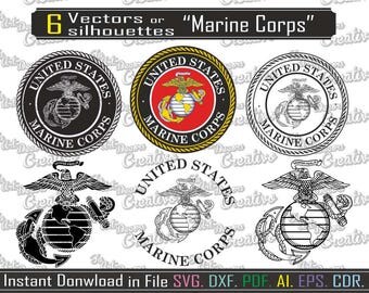 Marine Corps svg, vector Marines for printing, design for cutting, file svg, dxf, vector usmc for print file