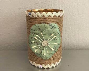 Shabby Country Chic Candle Holder
