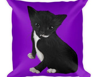 kitten on pillow