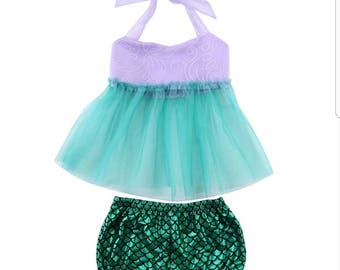 Womens Mermaid Costumes Fishtail Outfit Stage Performance Uniform Sequin Skirt E - Foto 8
