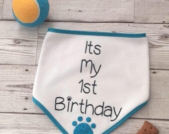 Dog Birthday Bandana, 1st Birthday dog Bandana, Dog Bandana, Personalized Birthday Bandana, Personalized Birthday Bandana