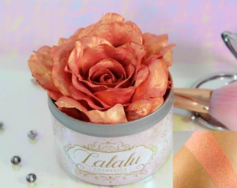 Rose Highlighter Makeup Ellie Highlighter Infused Rose Duo Chrome Rose Gold, Gold Highlight, Mineral Makeup, Vegan Makeup, Gifts for Her