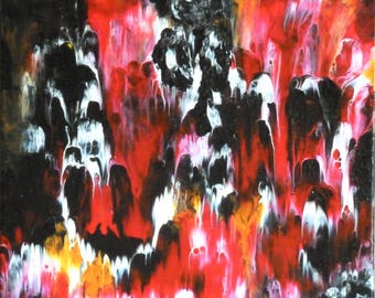 Abstract painting - "The last departure" - Abstract painting - Modern art - Acrylic painting on canvas - Contemporary art - Home deco.