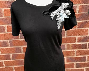 Handmade authentic embellished top t-shirt