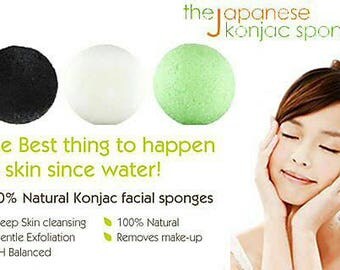 Konjac sponge (bamboo charcoal infused)