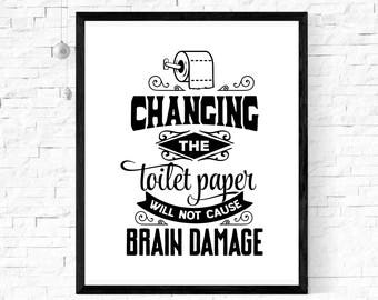 Change toilet paper | Etsy