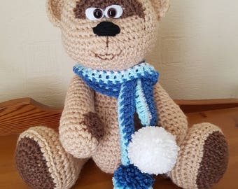 Hand Crocheted Amigurumi soft toy Teddy bear
