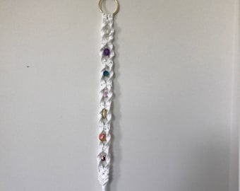 Glass/Crystal Macrame Chakra Bell Pull/Wall Decor