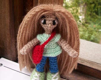 Crochet mini amigurumi doll/вязаная мини кукла амигуруми