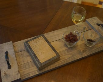 Rustic Tray, Bath Tray, Treat Yo Self-O-Matic