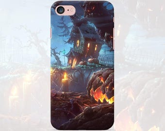 Halloween Phone case iPhone case 7 Plus 6 6s 5 5s 5se Samsung galaxy s7 edge s6 s5 s4 s3 mobile cover art poster pumpkin print up house