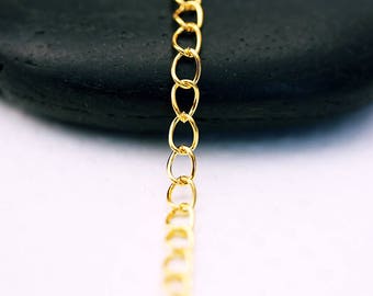 Set of 5 meters of chain mesh fancy Gold 5, 5 x 3, 5mm