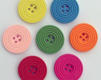 10 x wooden Spiral 25 mm - 02274 buttons