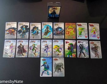 Zelda Amiibo Cards All 18 Card Collection FREE SHIPPING In Custom Card Box , Nintendo Switch, Breath of the Wild