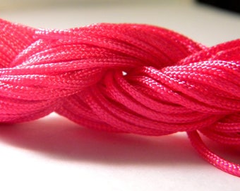 12 M Fil macrame Shamballa-fuchsia - AL 2 2 mm nylon cord