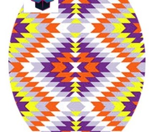 1 cabochon glass 25mm x 18mm Indian fabric theme