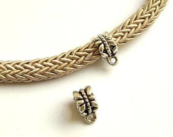 6 loops beads 12 mm, passers silver big hole pinch cord 6 mm, going with eye