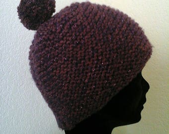 Yak, angora wool hand knitted Hat