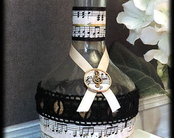 Vintage "notes" style bottle