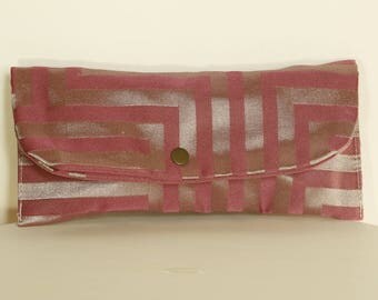 Satin powder pink elegant evening bag
