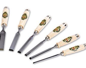 Two cherries chisels set 6 pieces, Kirschen wood Gouges, chisels, Carving tools
