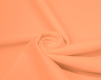 Peach Swimwear Fabric, Nylon Spandex Matte Tricot 4 Way Stretch. Fabric for Swimwear, Dancewear, and Sportswear Use.