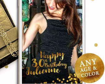 Snapchat Geofilter Birthday-Birthday Snapchat Filter-Personalized Bday Snapchat Filter-30th Birthday Filter-Party Geofilter-Happy Birthday