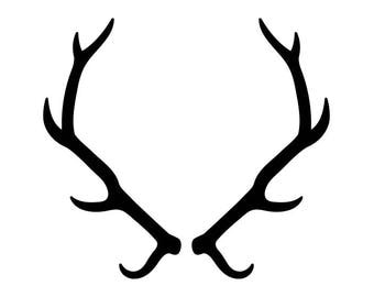 Antlers SVG Set of 4 vectors Cut File for Silhouette and