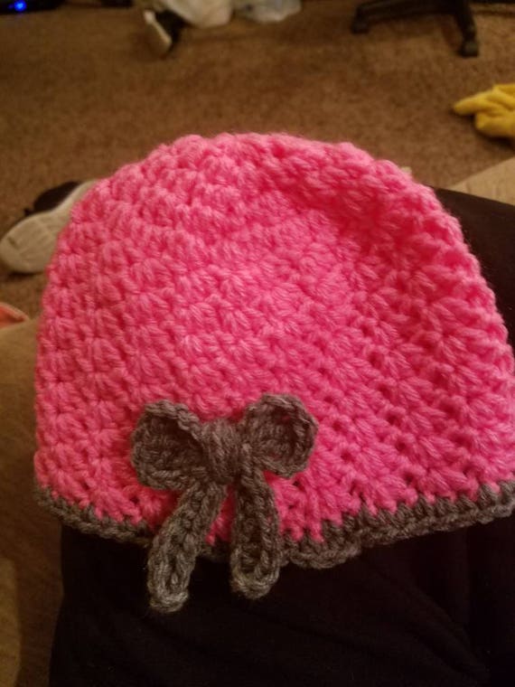 Baby itty bitty bow beanie