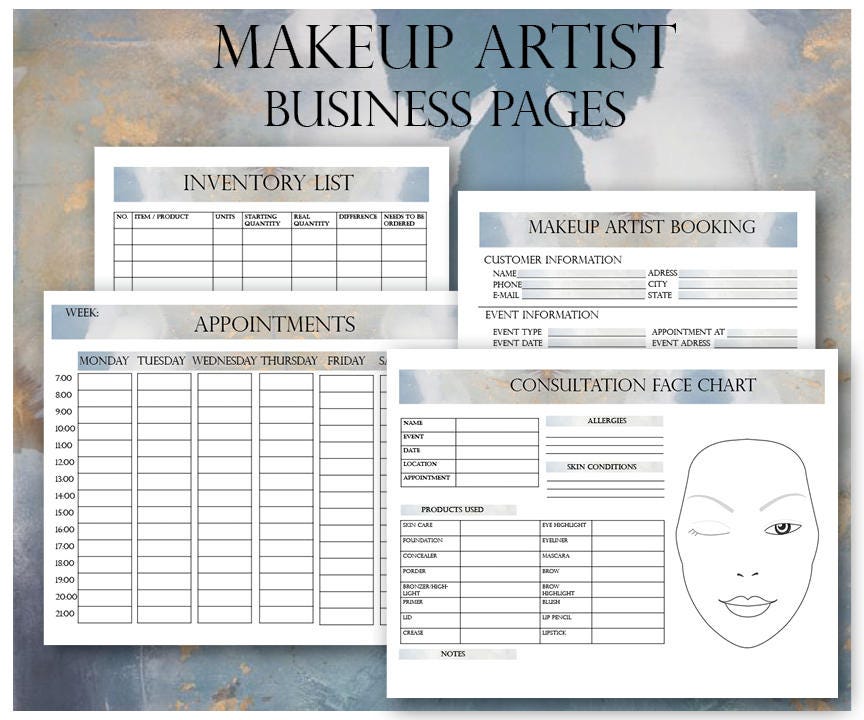 business plan template makeup artist