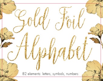 gold foil typography etsy