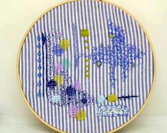 Embroidery hoop art, wall hanging, wall art