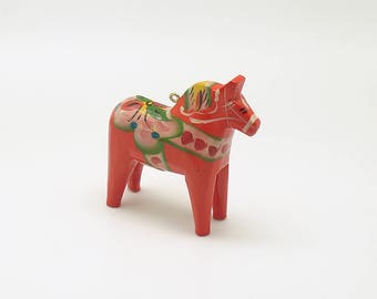 Vintage Dala Horse Ornament Nils Olsson Sweden Christmas Ornament